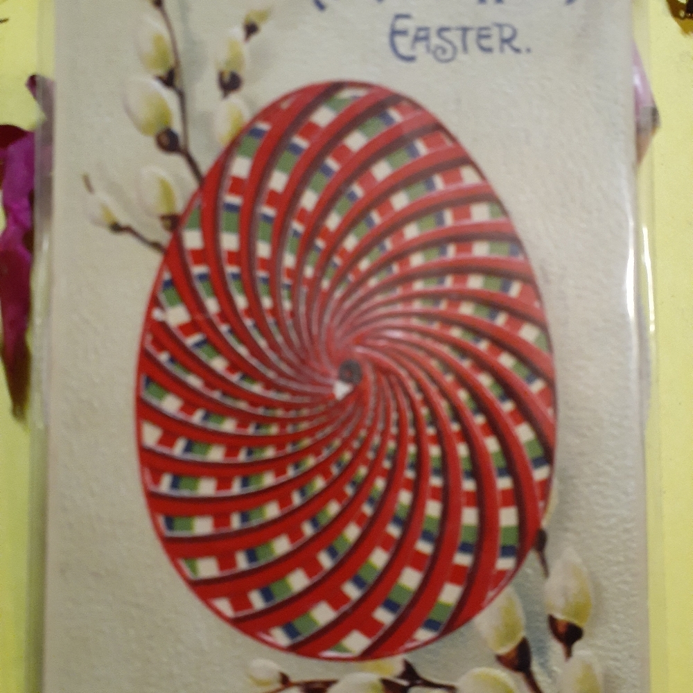 Rare antique Kaleidoscope Easter postcard